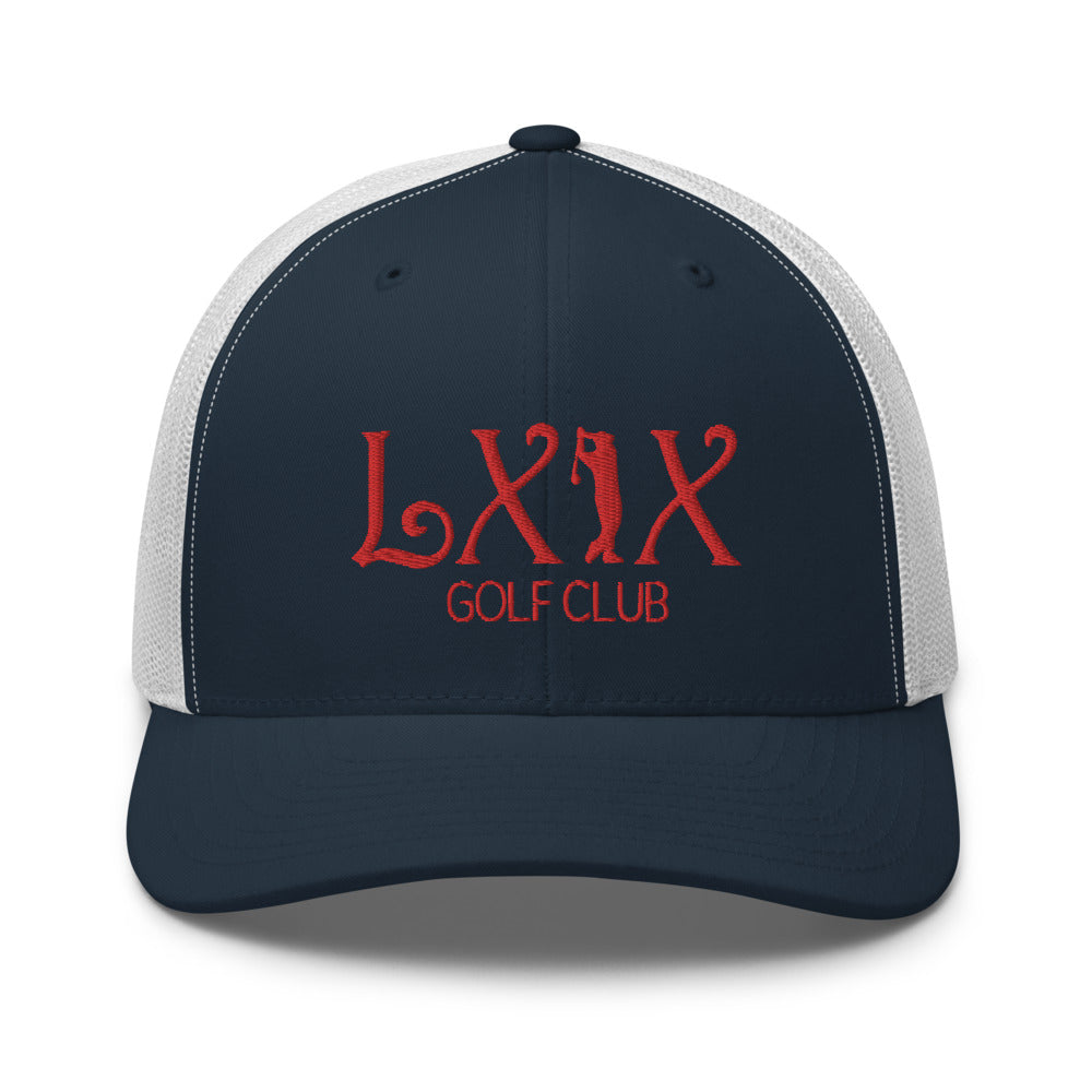 Curve Logo Trucker Cap - Red Logo