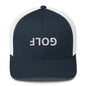 Upside Down Golf Trucker Cap - White Logo