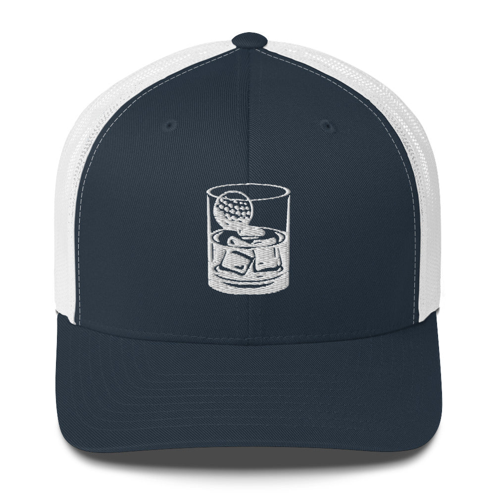Whiskey Glass Trucker Cap