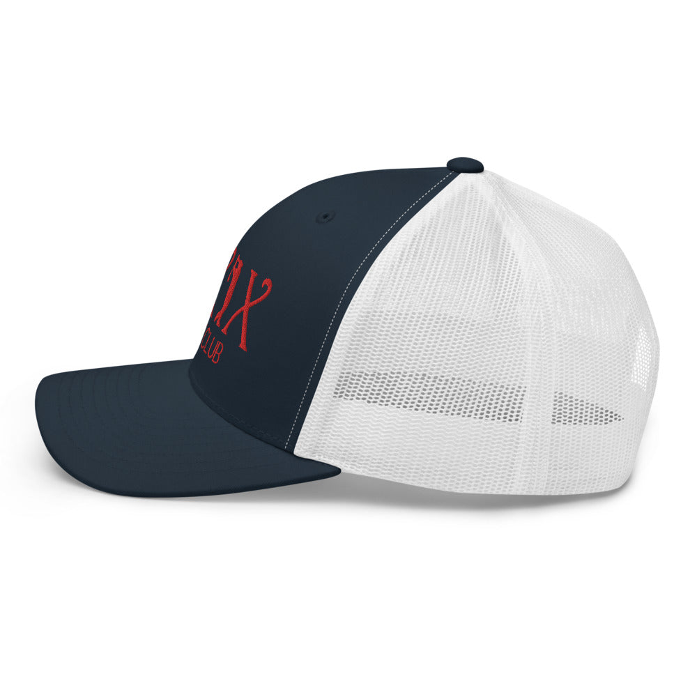 Curve Logo Trucker Cap - Red Logo