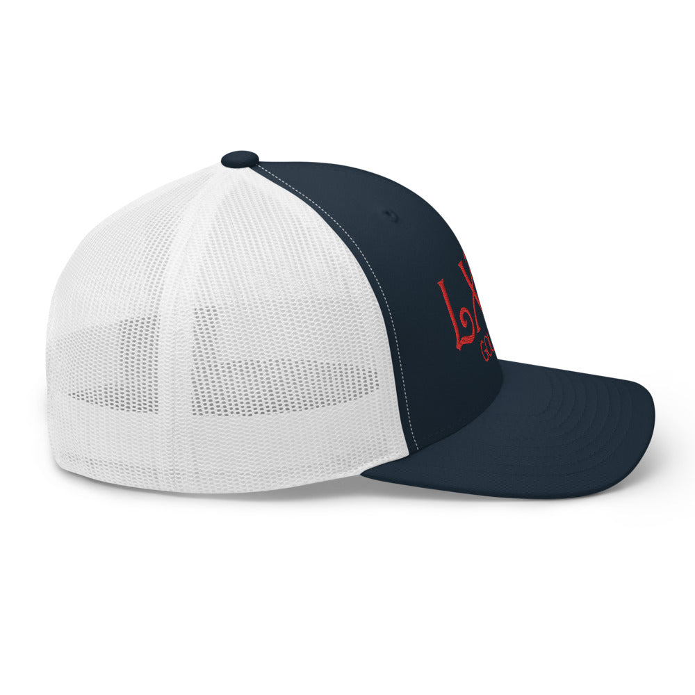 Curve Logo Trucker Cap - Red Logo