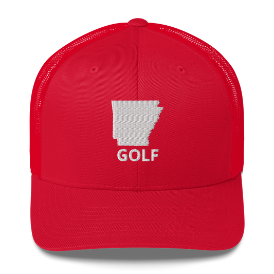 Arkansas Golf Trucker Cap