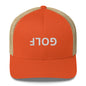 Upside Down Golf Trucker Cap - White Logo