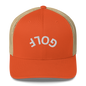 Upside Down Golf Arch Trucker Cap
