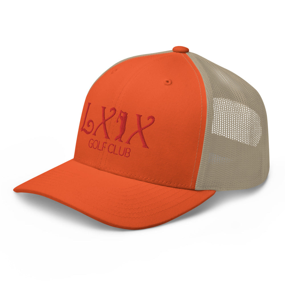 Curve Logo Trucker Cap - Red Logo