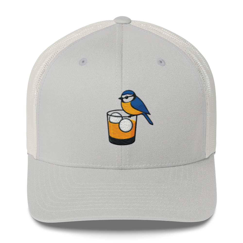 Birdie Juice Golf Trucker Hat (Silver/Charcoal/Green)