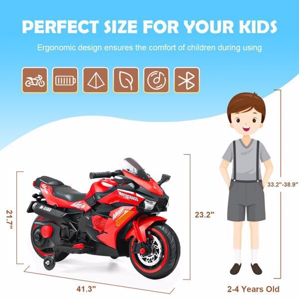 Rev Up the Fun with Our 12V Electric Motorcycle Toy for Kids - 2 Wheels of Excitement!