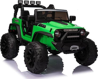 2-Seater 24V Electric Kids Ride-On Truck with Remote Control, MP3 Player, and LED Lights