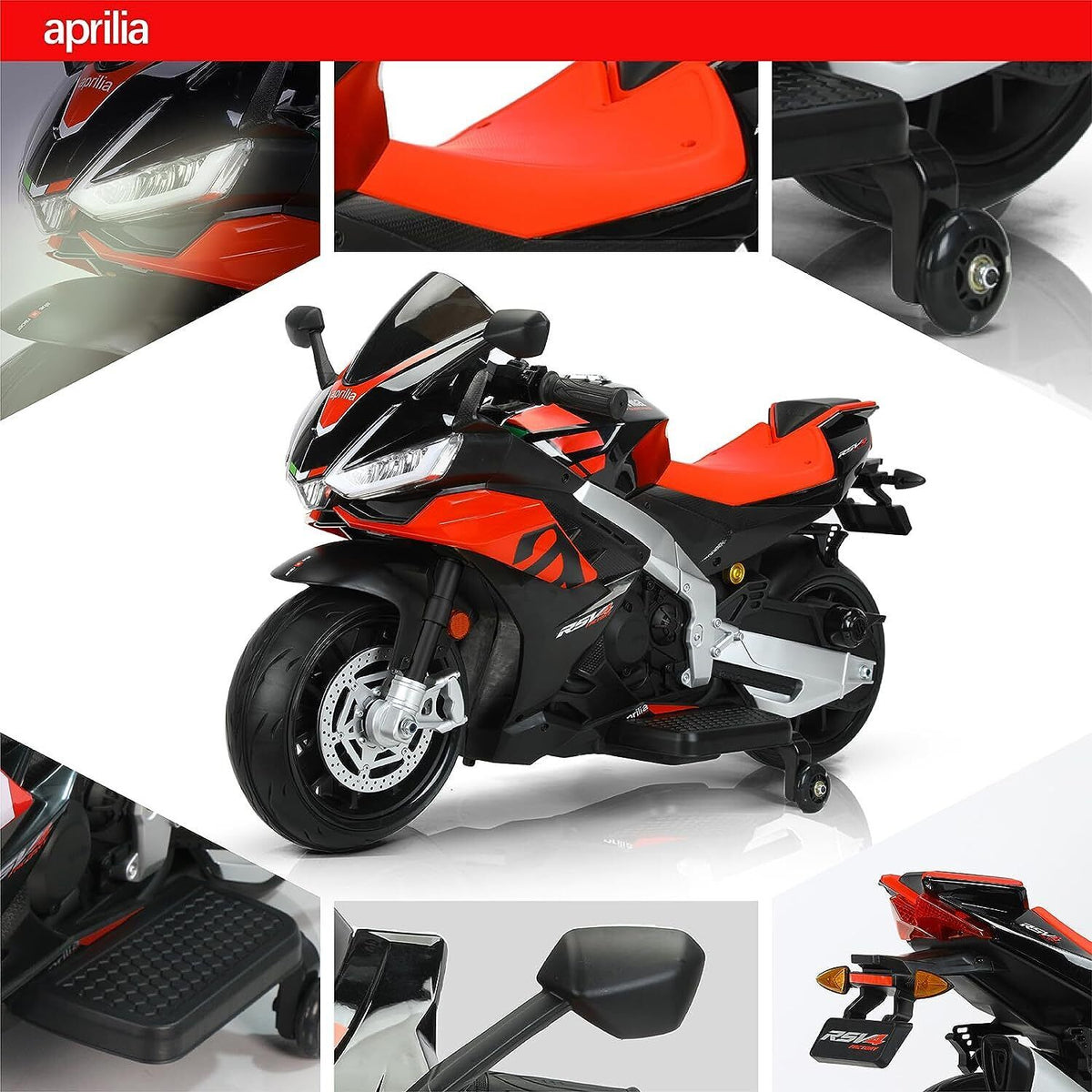 Rev Up the Fun with Our 24V Ride-On Motorcycle for Kids - Reaches Speeds of 10 MPH with Side Wheels!