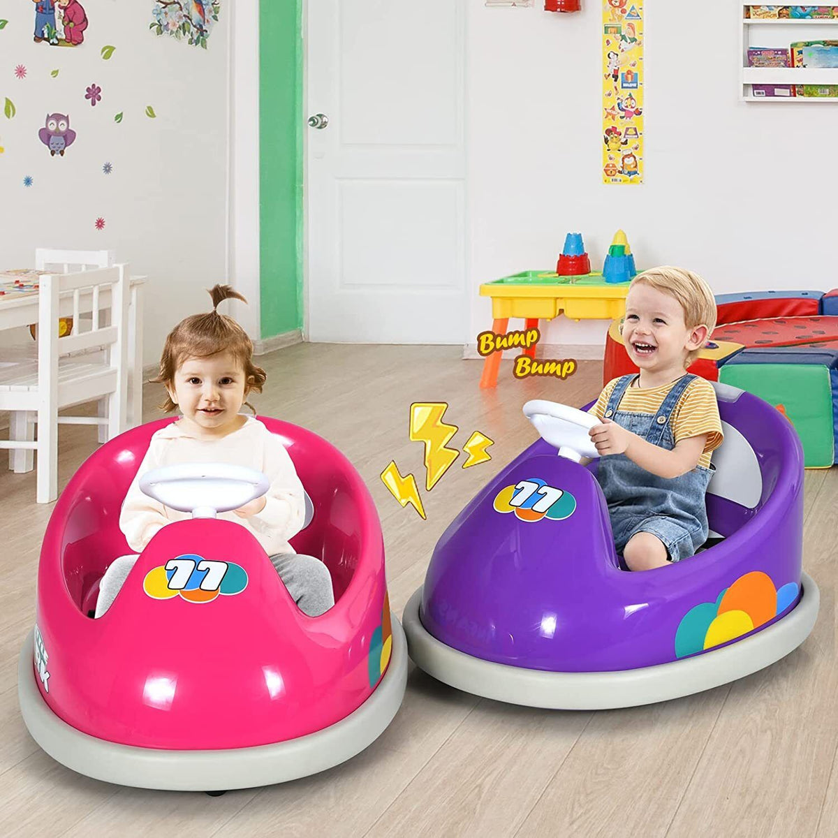 Rev Up the Fun with Our 6V Battery-Powered Ride-On Race Car for Kids - Remote Control and LED Lights Included!