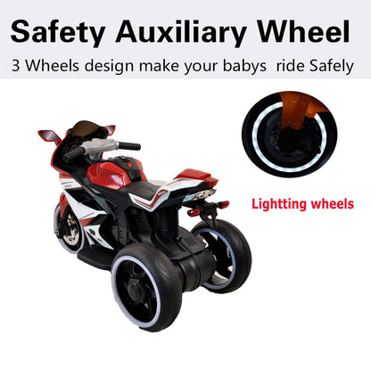 Rev Up the Fun with Our 6V Electric Ride-On Motorcycle for Kids - Featuring One-Button Start and Music Function!