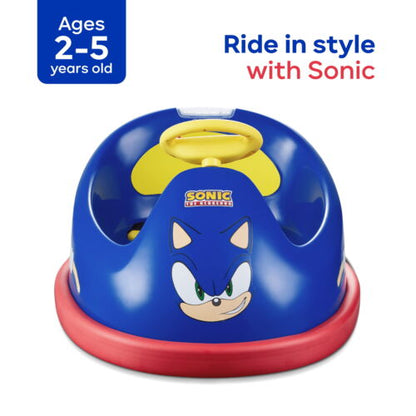 Rev up the Fun with Sonic The Hedgehog 6V Bumper Car - Battery Powered Ride on Toy with Remote for Kids