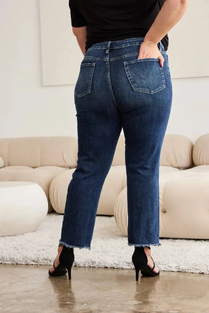 Shoes Trendsi Distressed Jeans Women's Tummy Control Denim Everyday Wear Slimming Fit