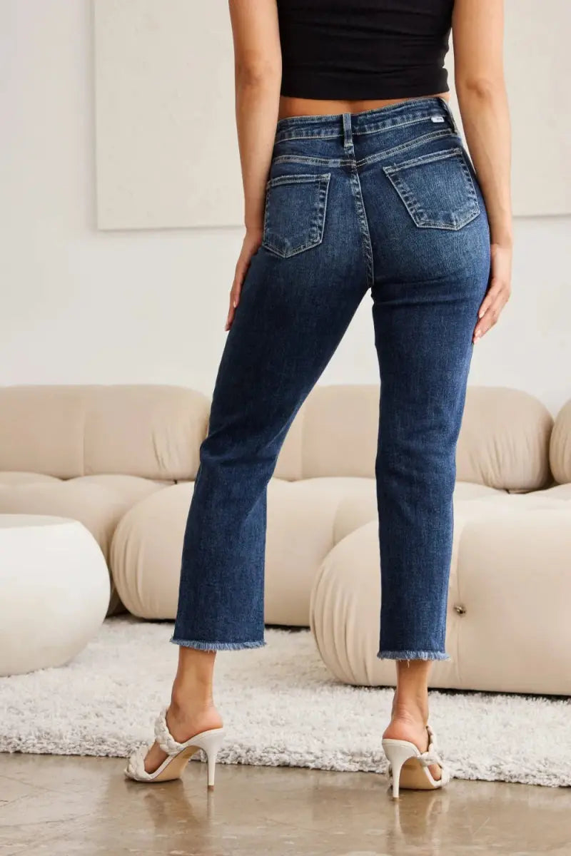 Shoes Trendsi Distressed Jeans Women's Tummy Control Denim Everyday Wear Slimming Fit