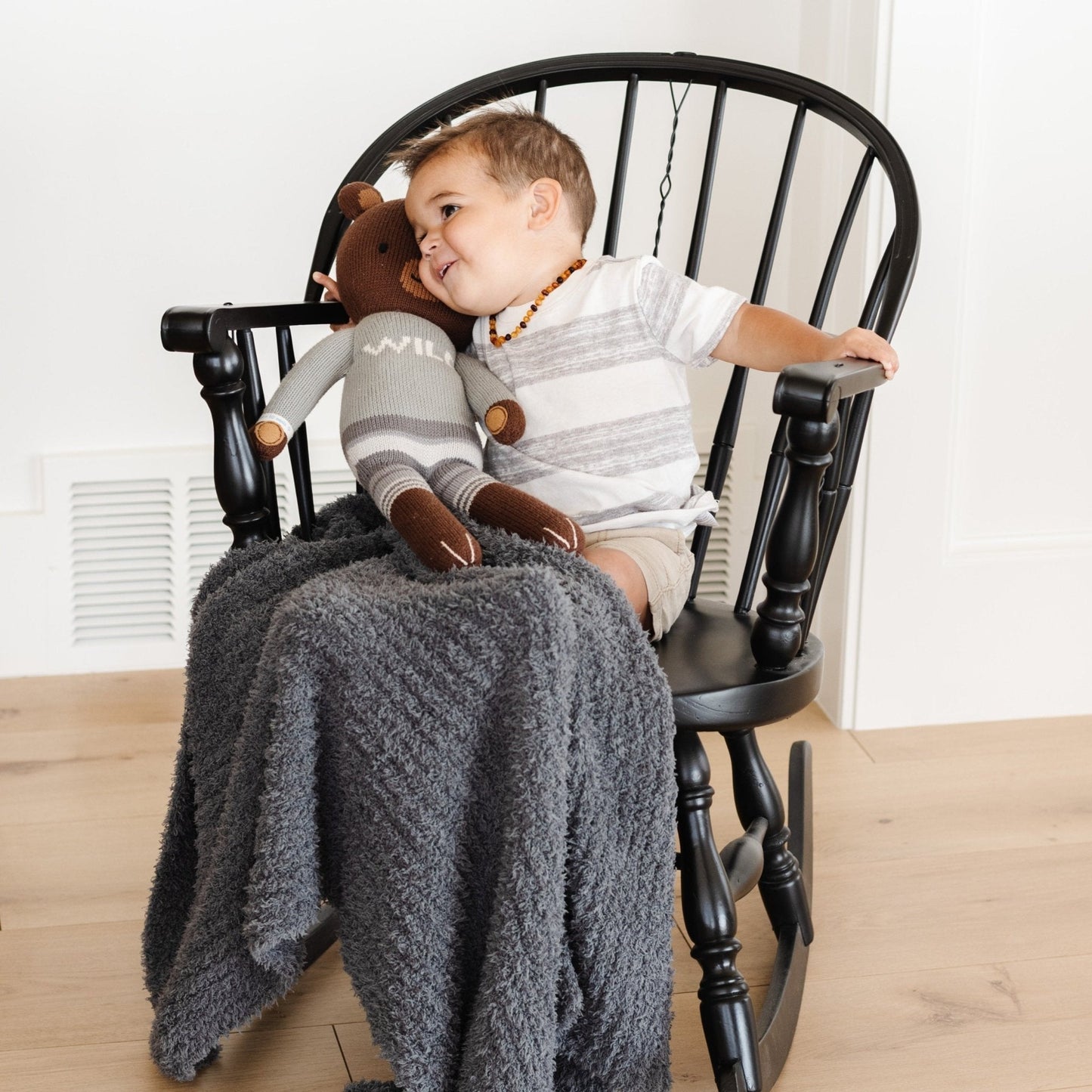 Ribbed Bamboni® Receiving Blanket 30x40 Inch Microfiber