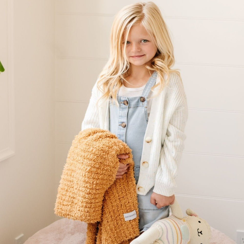 Ribbed Bamboni® Receiving Blanket 30x40 Inch Microfiber