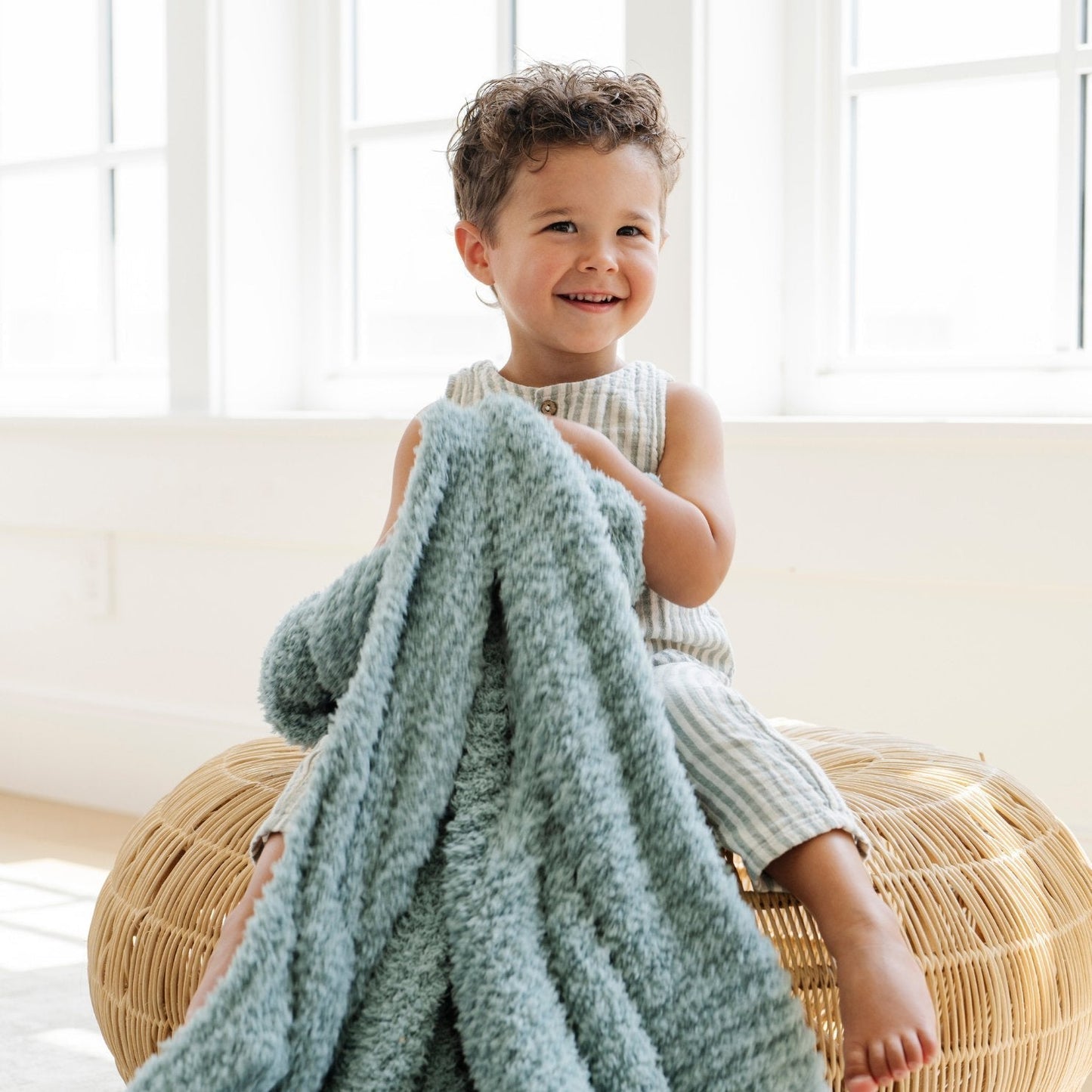 Ribbed Bamboni® Receiving Blanket 30x40 Inch Microfiber