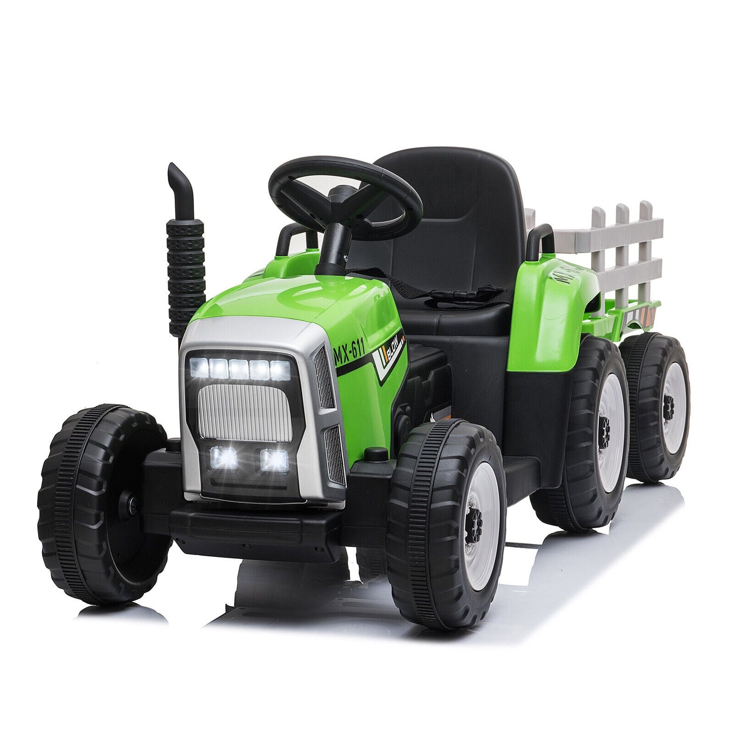 Ride in Style: 12V Electric Tractor with Trailer and Remote Control for Toddlers