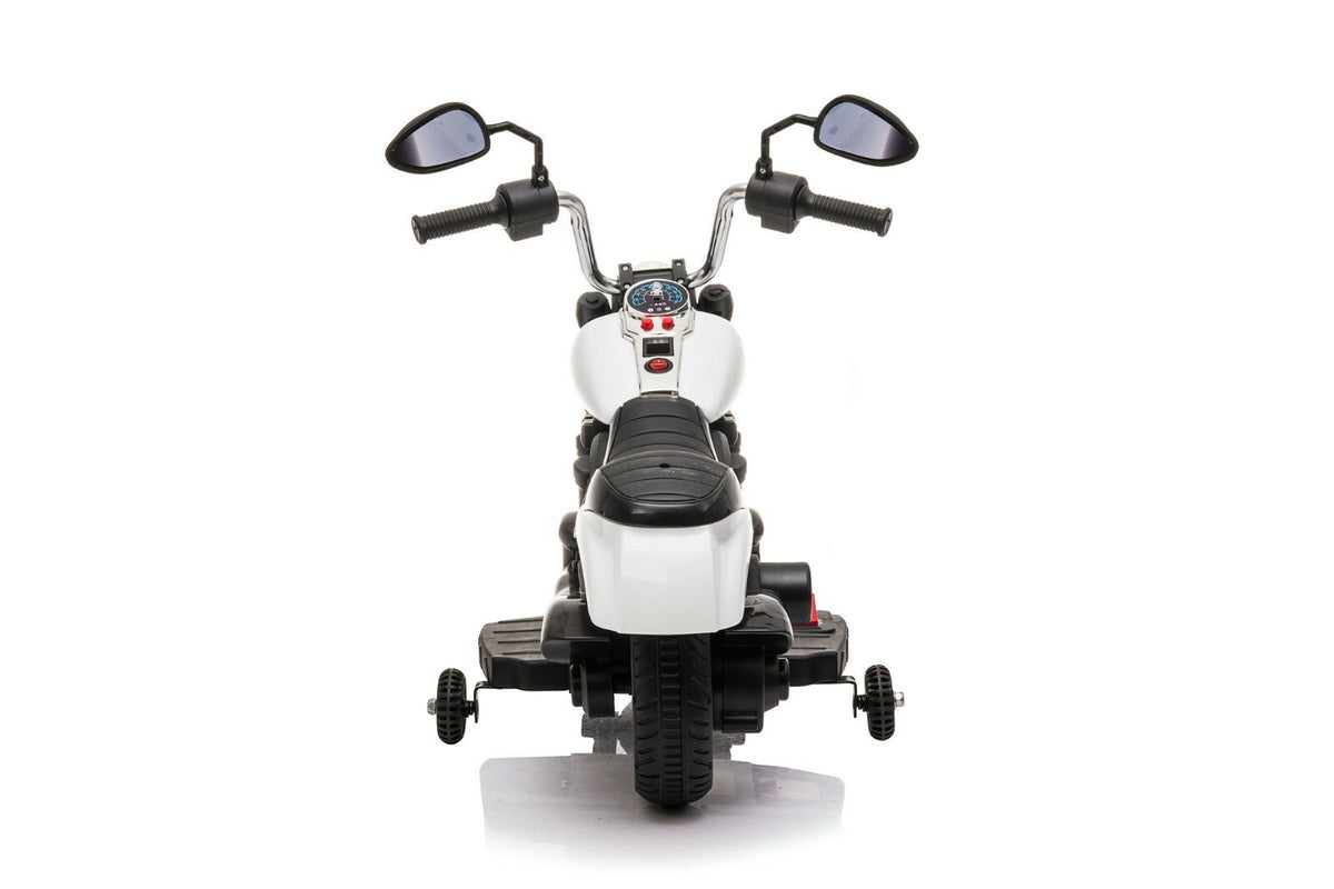 Kids Ride-On Harley Chopper Style Bike with Safety Training Wheels and 6V Battery