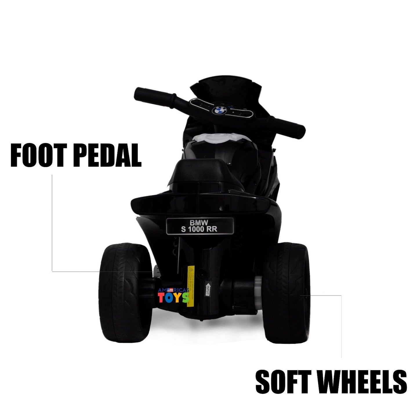 Kids 6V Licensed BMW Ride-On Motorbike Tricycle with MP3 Music in Multiple Colors