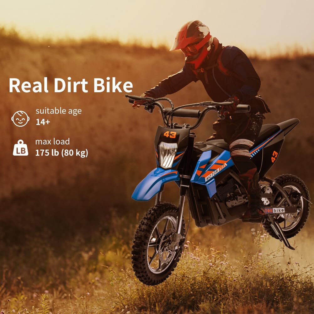 36V Battery-Powered Off-Road Electric Ride-On Motorcycle for Kids