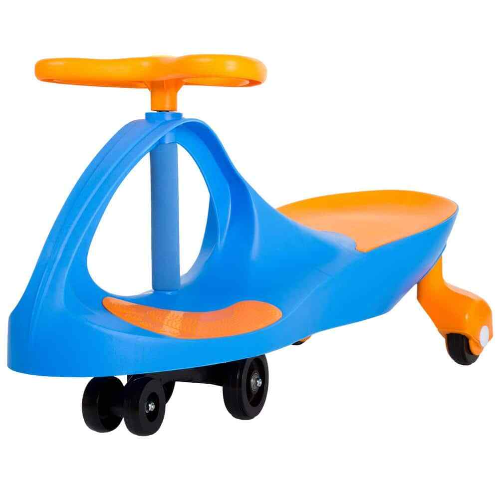 Blue and Orange Wiggle Ride-On Toy Car for Kids