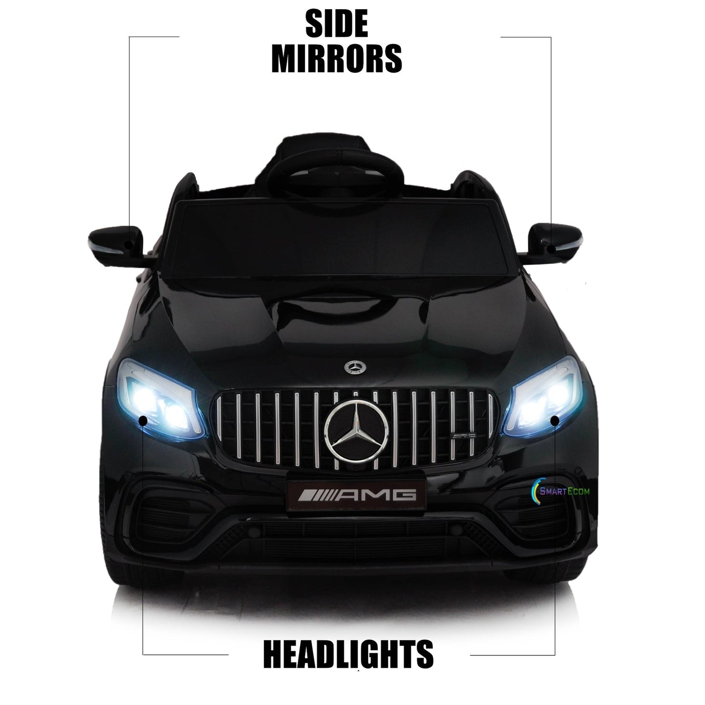 12V One-Seater Ride-On Car with Remote Control and MP3 – Licensed Mercedes-Benz, Multiple Colors