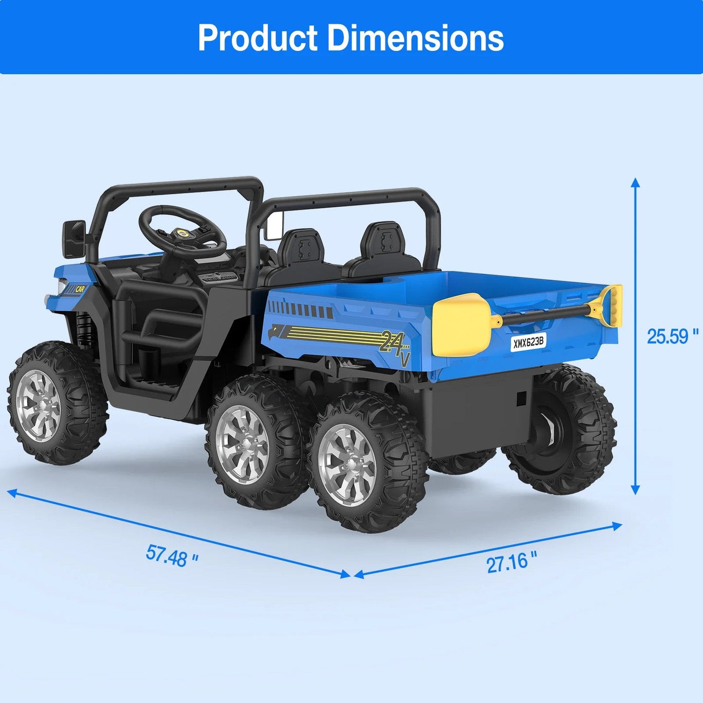 24V Kids Electric Ride-On Truck Car with Remote Control