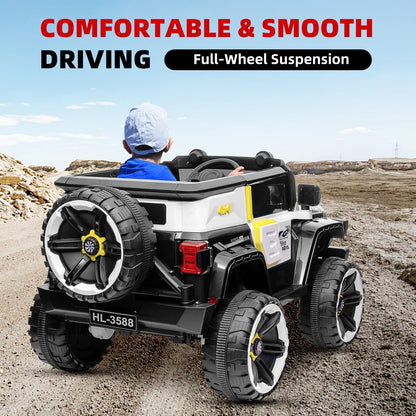 12V Electric Ride-On Truck Car for Kids Ages 3-8 with 7AH Battery