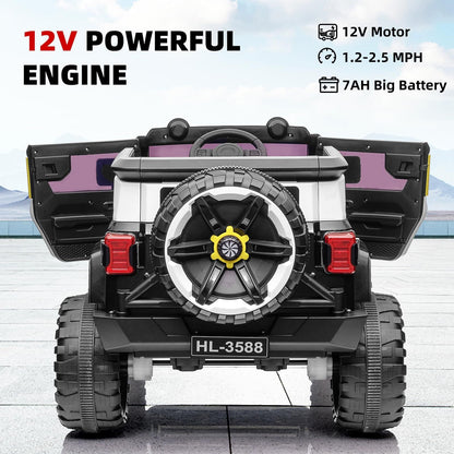 12V Electric Ride-On Truck Car for Kids Ages 3-8 with 7AH Battery