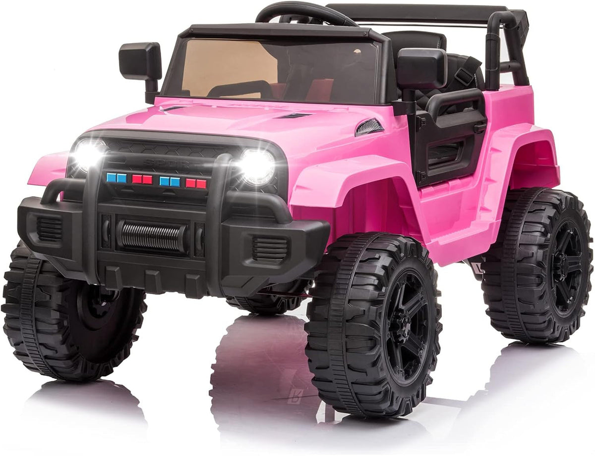 12V Battery-Powered Kids Ride-On Truck with Remote Control and 4 Wheels
