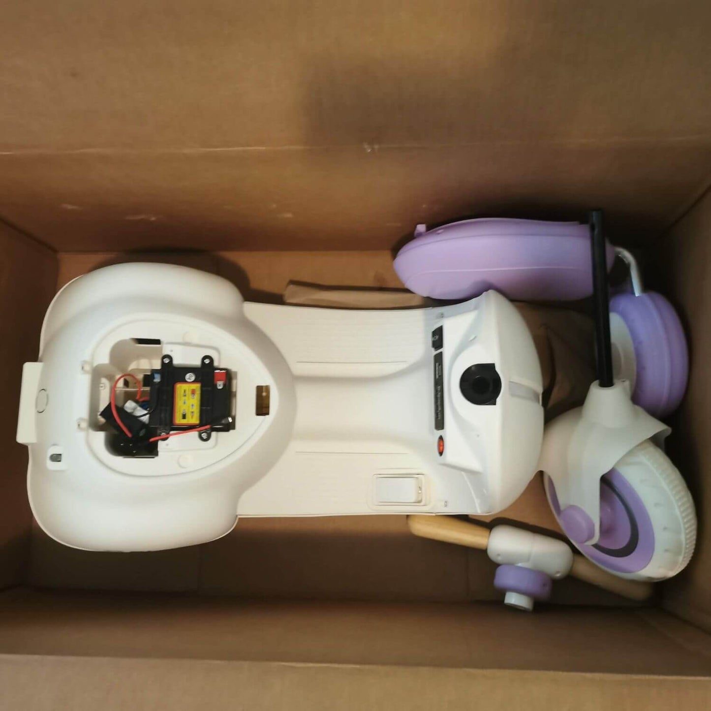 ToyRides Elite 12V Kids Ride On Electric Motorcycle, 1-3 Years, Purple (Open Box)