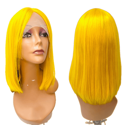 Rio Lace Front U-Part Human Hair Bob Wig, Straight - Choose Size