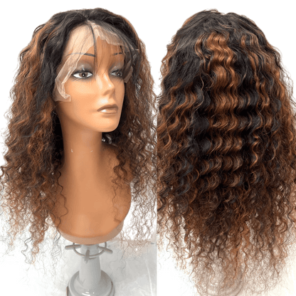 Rio Pineapple Human Hair Lace Front Wig Color CHSNUT 26 Inch