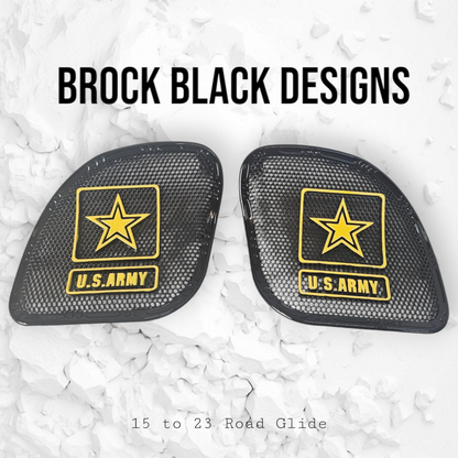98-2024+ Road Glide 3D Army speakers grill covers set