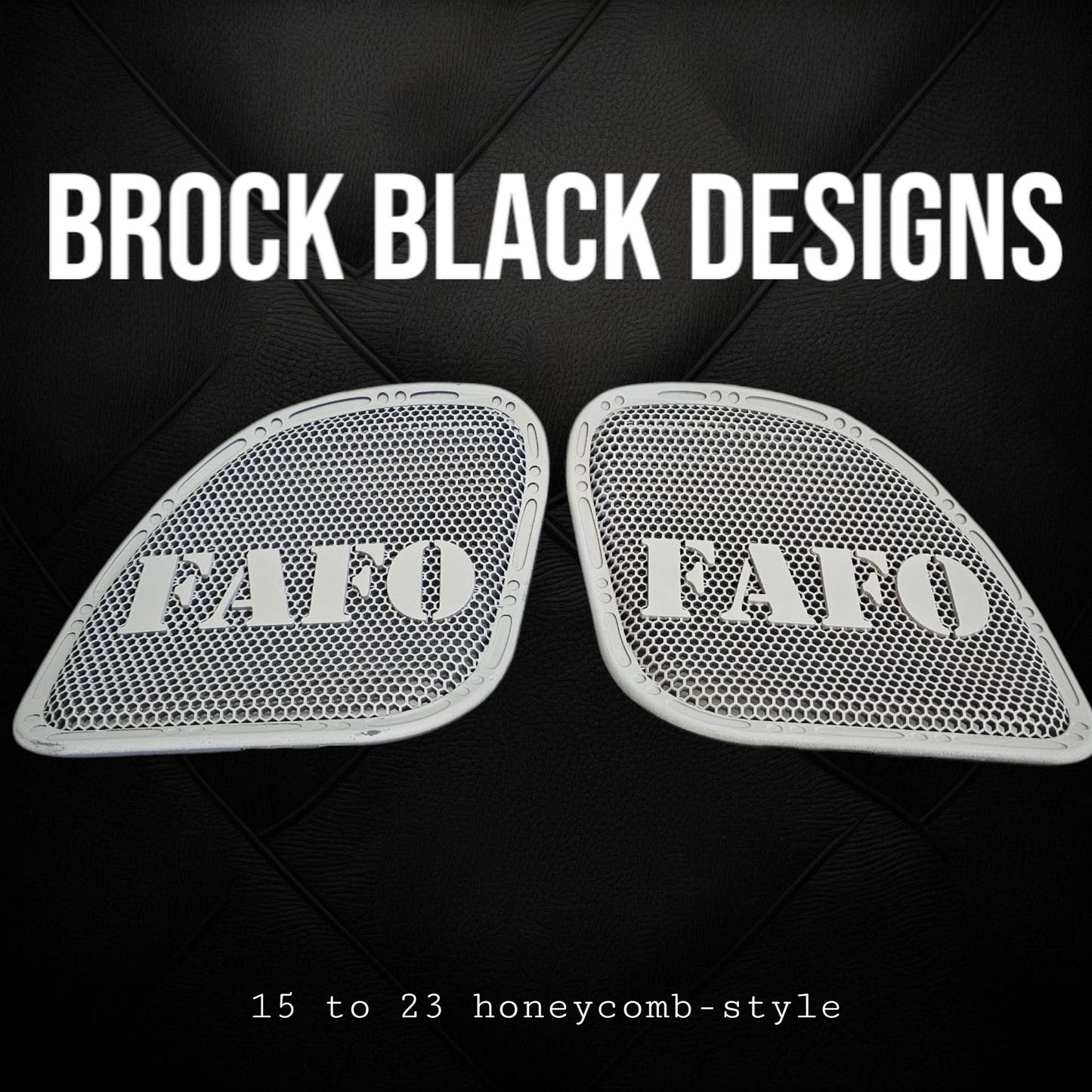 98 to 2024+ Road Glide 3D FAFO speakers grill covers set