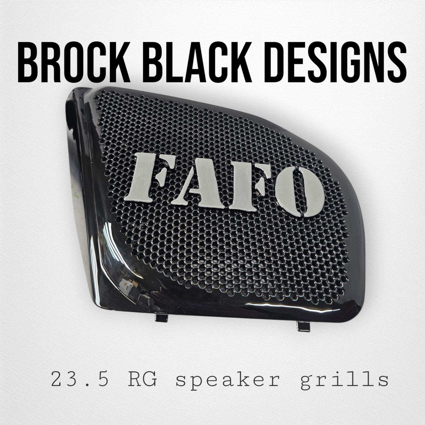 98 to 2024+ Road Glide 3D FAFO speakers grill covers set