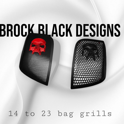 14-24 Harley Davidson bag lid Speaker Grill Cover Ancient Skull