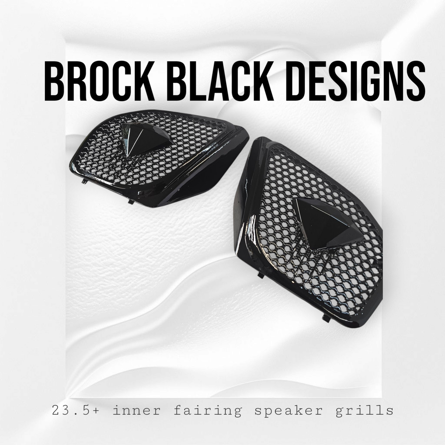 98 to 2024+ Road Glide 3D blood diamond speakers grill covers set
