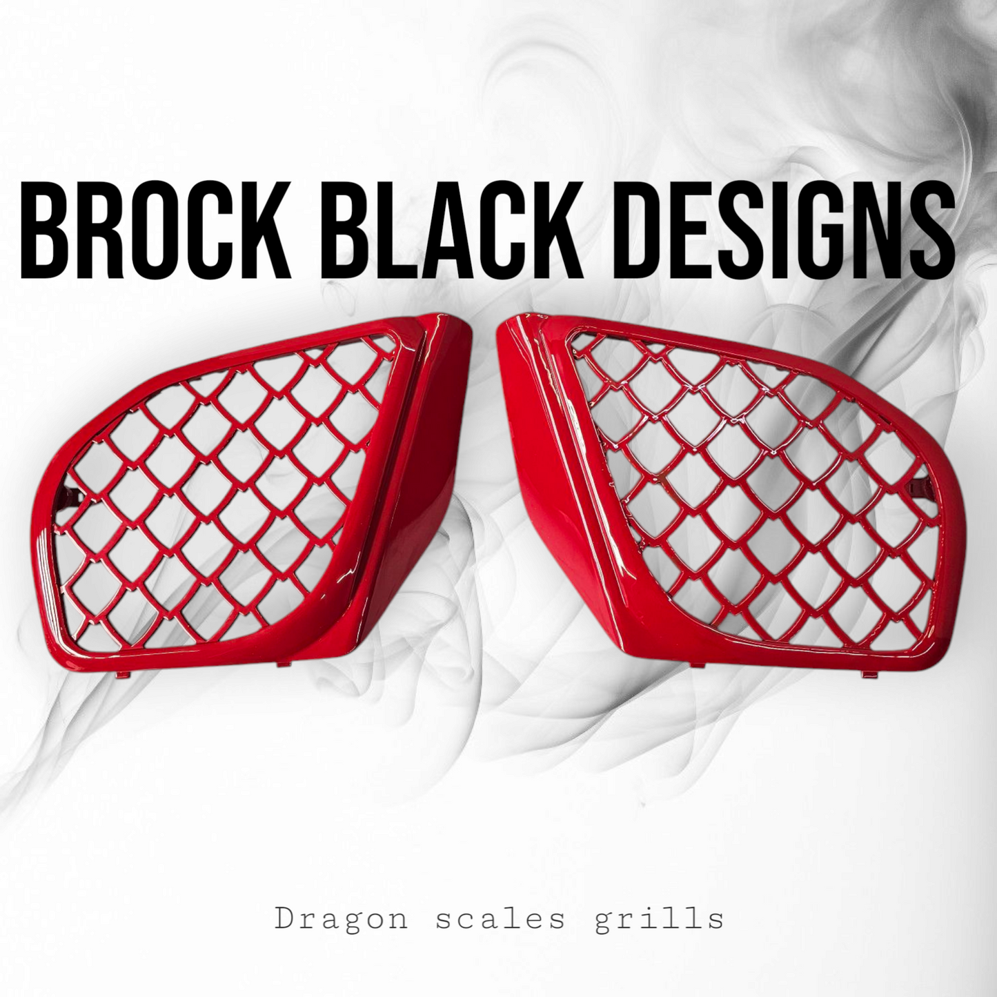 98-2024+ Road Glide 3D dragon scales speakers grill covers set