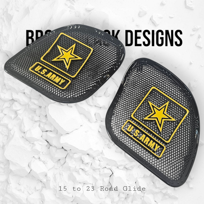 98-2024+ Road Glide 3D Army speakers grill covers set