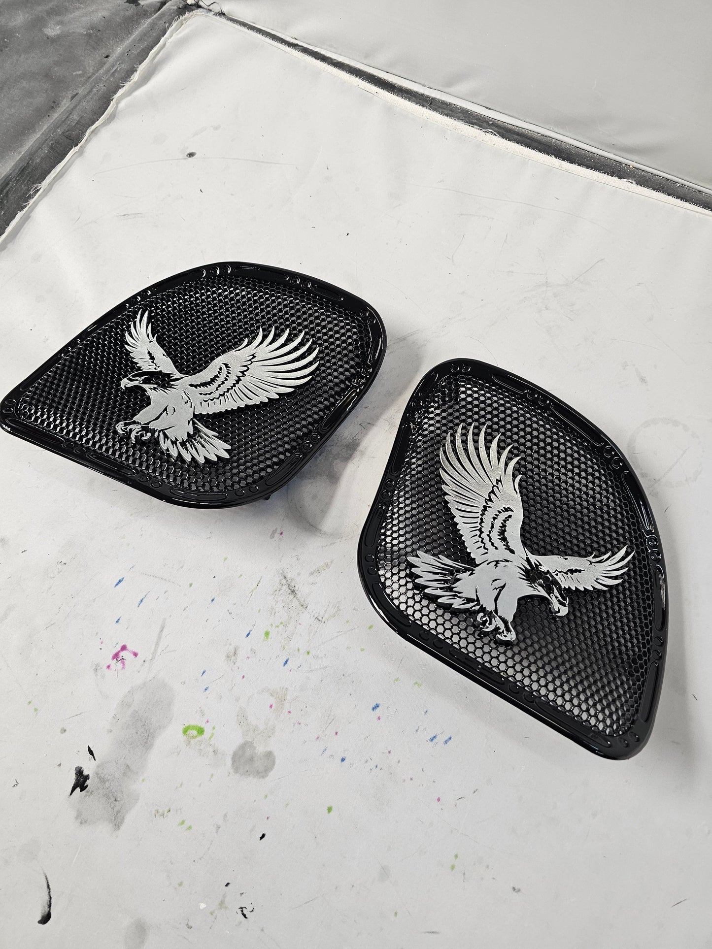 98-2024+ Road Glide 3D Eagle speakers grill covers set