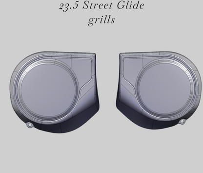97-25+ Harley inner 3D shield speakers grill covers set