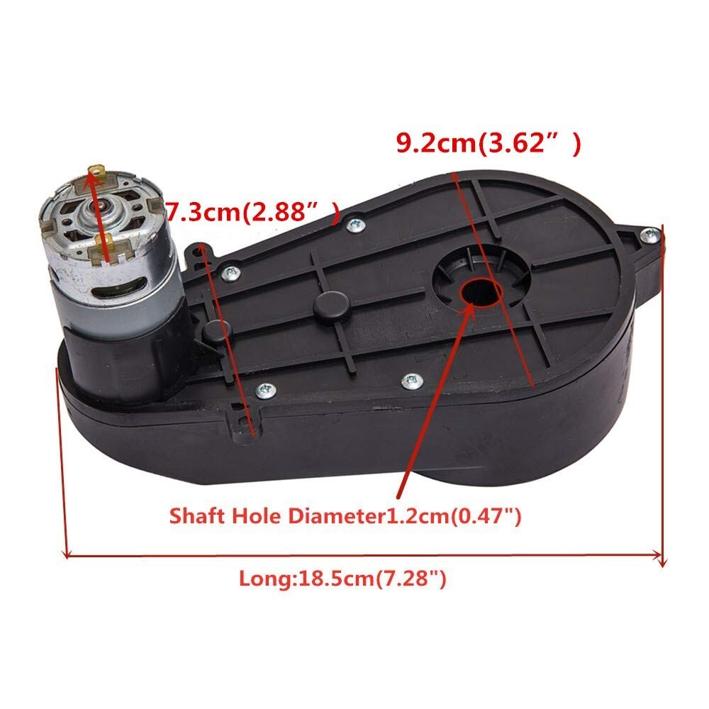 Durable 12V DC Gear Motor 40 000 RPM for Kids Ride-On Car Upgrades