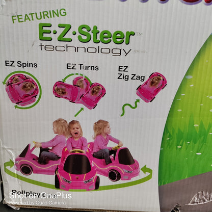 6-Volt Battery Operated Pink Ride-On Power Wheel Car for Ages 1+