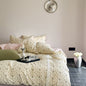 Rosalie Floral Lace Tie-Up Bedding Set / Khaki