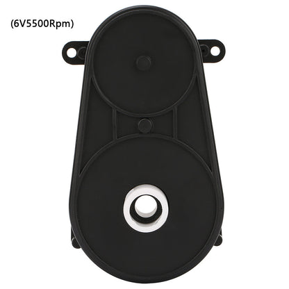 6V RS380 Electric Motor Gearbox with Steering Gear for Kids' Toy Cars