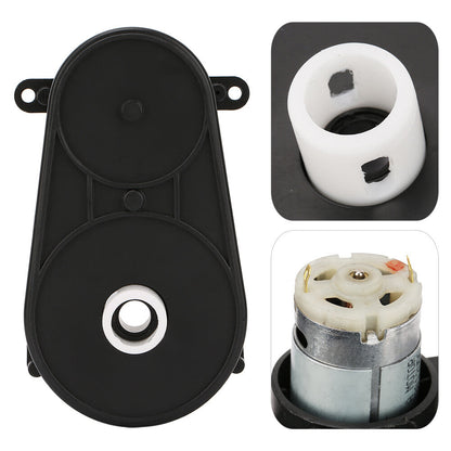 6V RS380 Electric Motor Gearbox with Steering Gear for Kids' Toy Cars