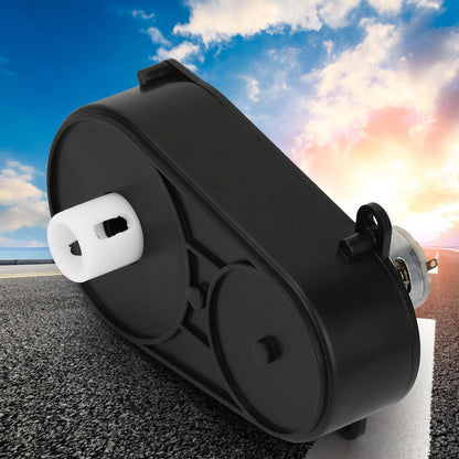 6V RS380 Electric Motor Gearbox with Steering Gear for Kids' Toy Cars
