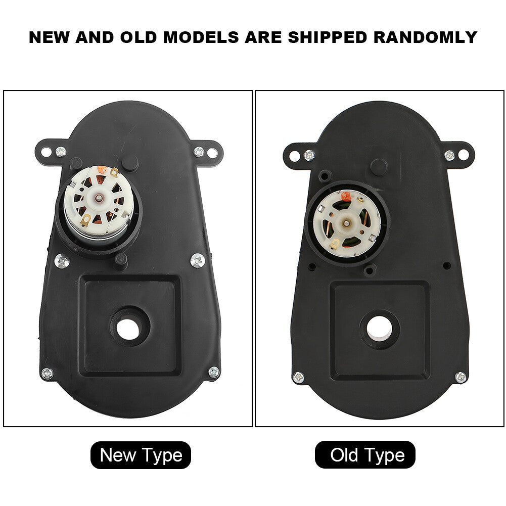 6V RS380 Electric Motor Gearbox with Steering Gear for Kids' Toy Cars